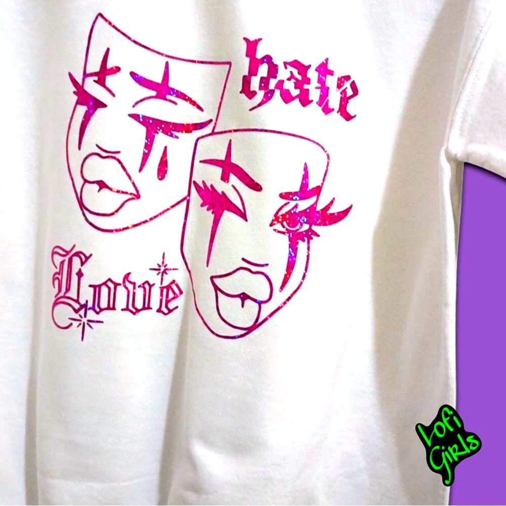 Smile Now Cry Later Holographic Glitter Custom Vinyl Shirt